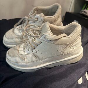 UGG Kids Cream White High-Top Sneakers